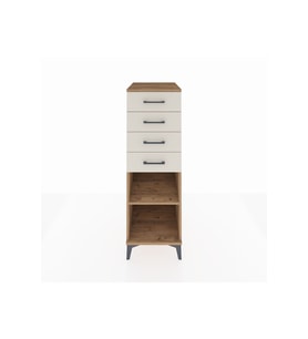 Kronos Dolap Tek Raflı 4 Çekmeceli 44x59x134 Çam-Aytaşı