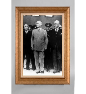 Çerçeveli Paspartulu Atatürk Tablo a75 (Gold)