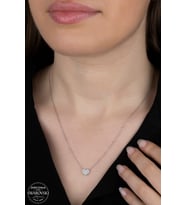 SWAROVSKİ CRYSTAL KALP  925 AYAR GÜMÜŞ KOLYE