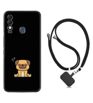 Tecno Spark 8T Kılıf Resimli Boyun Askılı İpli Desenli Silikon Series Uyuyan Köpek 1875