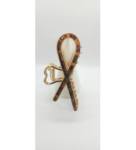 Leopar Desen Mandal Toka (Yeşil Detaylı)
