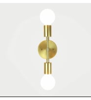 Rys Retro Gold Metal 2 li Dekoratif Rustik Duvar Aplik