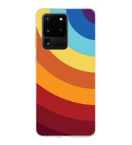 Samsung Galaxy S20 Ultra Kapak Renk Cümbüşü Tasarımlı Şeffaf Silikon Kılıf