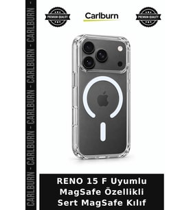 RENO 15 F Uyumlu MagSafe Özellikli Sert MagSafe Kılıf Mobil Aksesuar Telefon Kabı Modern Kapak