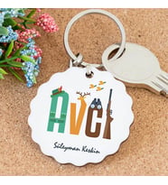 İsme Özel Avcı Papatya Anahtarlık