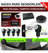 Park Sensörü Arka Sesli Orjinal Lens Görünümlü Yeni Nesil Siyah Lens
