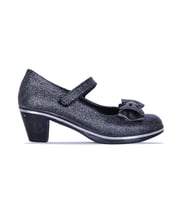Alens Lunedi Platin Simli 4Cm Topuklu Kız Çocuk Ayakkabı