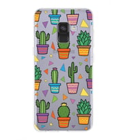 PrintiFy Samsung Galaxy A8 2018 ile Uyumlu 1mm Slim Fit Water Color 4 Baskılı Şeffaf  Kılıf