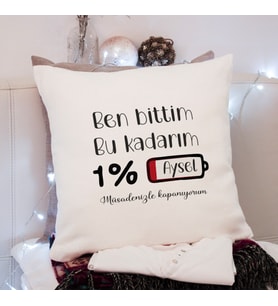 Müsadenizle Kapanıyorum Tasarımlı Yastık Kişiye Özel