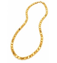 14 Ayar Altın Pullu Model Zincir – 5 mm, 60 cm
