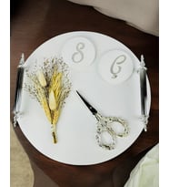 Adoration Polyester Gümüş Söz Nişan Tepsisi (Gümüş)