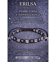 Sertifikalı Pembe Topaz Bileklik - 5 mm Küp Kesim Terahertz Doğal Taş Minimal Ayarlanabilir (Çok Renkli)