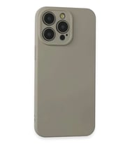 iPhone 15 Pro Max Kılıf Nano içi Kadife Silikon - Beyaz Titanyum