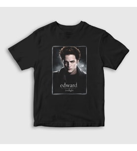Presmono Unisex Çocuk Siyah Edward Cullen Vampire Twilight T-Shirt 311081tt