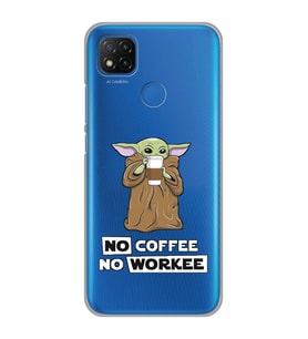 Xiaomi Redmi 9C / 10A Uyumlu Yoda Coffee Tasarımlı Şeffaf Telefon Kılıfı