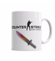 Counter Strike CS GO FADE KNIFE Kupa Bardak Porselen