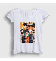 Presmono Kadın Beyaz Team Karasuna Voleybol Anime Haikyu T-Shirt 237851tt