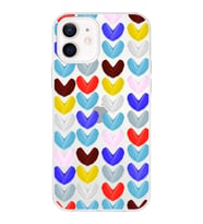 PrintiFy Apple  iPhone 12 Mini ile Uyumlu 1mm Slim Fit Water Color 1 Baskılı Şeffaf  Kılıf