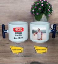  Hukuk Okuduğumu Söylemiş Miydim  Kupa Bardak Fotoğraflı T Lacivert Kulplu Hukuk Öğrencisine Hediye