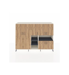Hyperion Dolap 13 Raflı 7 Kapaklı 220x44x163 Aytaşı-Çam/Antrasit