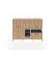 Hyperion Dolap 13 Raflı 7 Kapaklı 220x44x163 Aytaşı-Çam/Antrasit