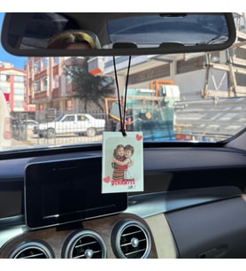 Kişileştirilir araba süsü, aksesuar, kişiye özel tasarım fotoğraflı kokusuzdur (Beyaz)