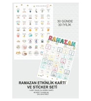 Ramazan Planlayıcı Aktivite Görev Kartı ve Sticker Çocuklara Özel