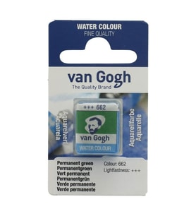 Talens Van Gogh 1/2 Tablet Sulu Boya 662 Permanent Green 