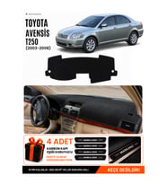 TOYOTA AVENSİS EKRANLI T250 (2003-2008) Uyumlu Torpido Örtüsü Torpido Kılıfı - Siyah