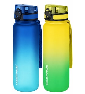 Uzspace 2'li Tritan Matara Seti 800 ml Çift Renk Softtouch FF Collection Tritan Su Matarası