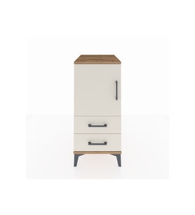 Kronos Komodin 2 Raflı 2 Çekmeceli Tek Kapaklı 44x59x96 Çam-Aytaşı