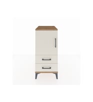 Kronos Komodin 2 Raflı 2 Çekmeceli Tek Kapaklı 44x59x96 Çam-Aytaşı