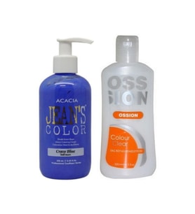 Saç Boyası Deli Mavi 250ml Ve Ossion Saç Boya Temizleyicisi 200ml