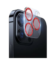 Binano iPhone 12 Pro Max 3D Pro Kamera Koruyucu Kırmızı