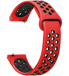 Xiaomi Watch 5 için Rainbow Gently Band Kordon Kırmızı Siyah [Watch 5 ile Uyumlu Kordon - Kırmızı - Siyah]