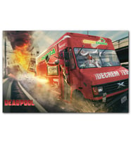 Cakatablo Marvel Deadpool ve Kırmızı Minibüs