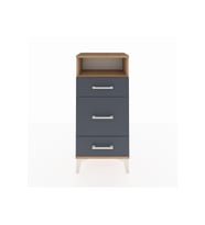 Arges Komodin Tek Raflı 3 Çekmeceli 44x30x96 Çam-Antrasit