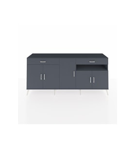 Hyperion Konsol 5 Raflı 2 Çekmeceli 5 Kapaklı 220x44x99 Antrasit-Antrasit