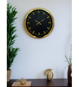 River World Duvar Saati 40 cm  Metal Klasik Stil Zarif