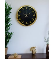 River World Duvar Saati 40 cm  Metal Klasik Stil Zarif