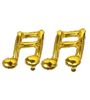 Eğlenceli Müzik Notaları Gold Şekilli Folyo Balon