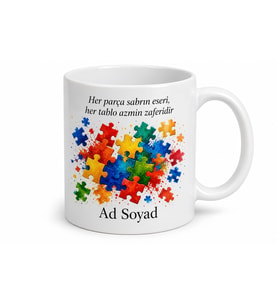 Puzzle Sever İçin Karışık Desenli Baskılı Kupa Bardak Hobi Hediyesi