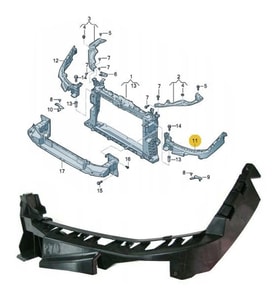Seat İbiza-Fr Sol Far Alt Braketi 2017 Sonrası 6F0807571