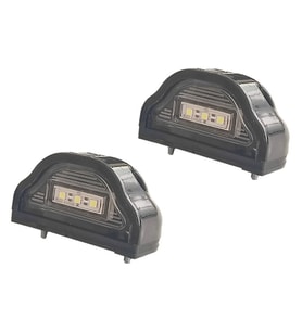 2 Adet Tır Kamyon Dorse Plaka Lambası Kobra Model 12-24 Volt (Siyah)