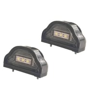 2 Adet Tır Kamyon Dorse Plaka Lambası Kobra Model 12-24 Volt (Siyah)