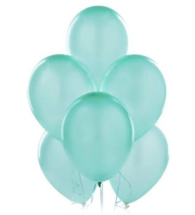 Balon Metalik Turkuaz Renkli Balon - 10 adet