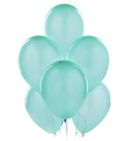 Balon Metalik Turkuaz Renkli Balon - 10 adet