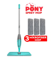 PONY SPREY MOP 3 MİKROFİBER MOP SET TEMİZLİK SETİ