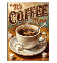 It's Coffee Time Sıcak Kahve Fincanı Dekoratif Kanvas - Mdf Ahşap Tablo