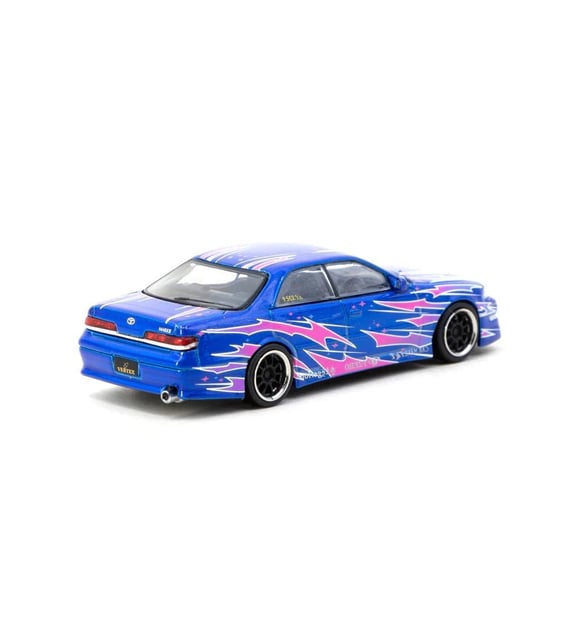 Tarmac Works VERTEX Toyota Mark II JZX100 Blue Metallic 1/64 Model